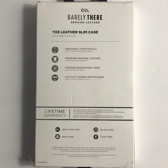iPhone Xr Phone Case Barely There Genuine Leather - Picture 4 of 5